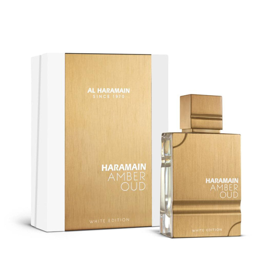 Descubre la esencia única de Amber Oud White Edition Extreme de Al Haramain Eau de Parfum, Dubai, arabe, oriental, un perfume 100% original con envío gratuito a todo Colombia. Sumérgete en una experiencia olfativa, seductora y duradera, con una exquisita fusión de notas tropicales y exóticas.