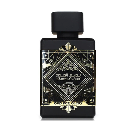 Sumérgete en la distinguida esencia de Bade'e Al Oud Honor &amp; Glory de Lattafa Perfumes, una fragancia cautivadora para Hombres y Mujeres que ha llegado para conquistar tus sentidos. Este perfume innovador, lanzado en 2023 desde los Emiratos Árabes Unidos, Dubai, ofrece una experiencia olfativa única que marca pauta en la perfumería árabe.