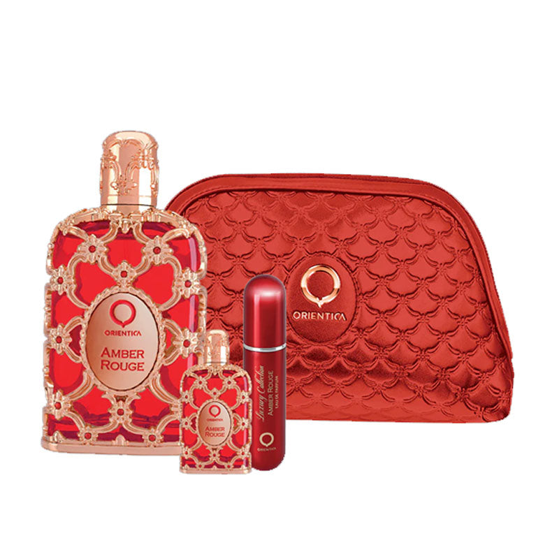 Orientica Set Luxury Collection Amber Rouge 3 Piezas + Bolso Perfume