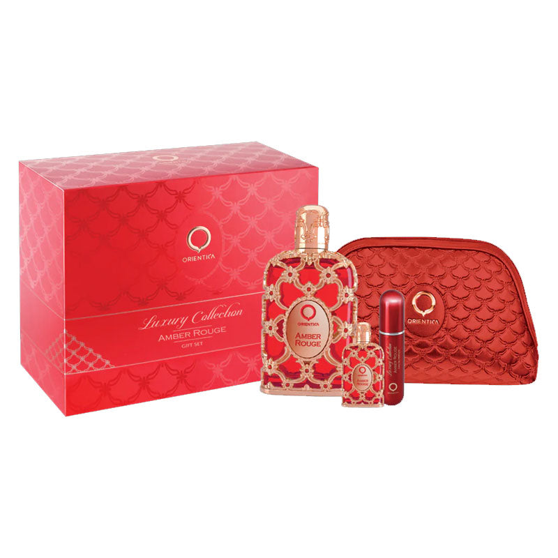 Orientica Set Luxury Collection Amber Rouge 3 Piezas + Bolso Perfume