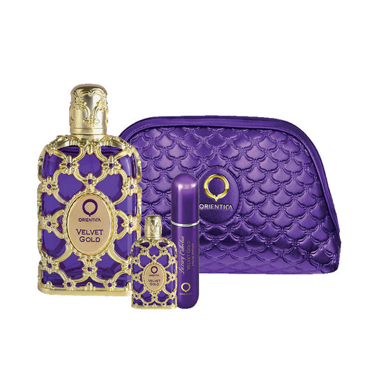 Orientica Set Luxury Collection Velvet Gold 3 Piezas + Bolso Perfume