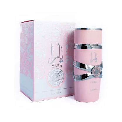 Descubre la esencia única de Yara de Lattada Eau de Parfum, arabe, oriental, un perfume 100% original con envío gratuito a todo Colombia. Sumérgete en una experiencia olfativa, seductora y duradera, con una exquisita fusión de notas dulces.